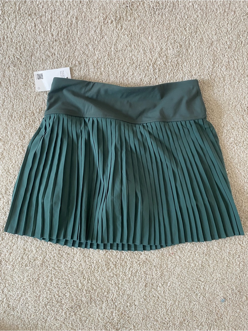 Quince Green Pleated Mini Skirt - Picture 3 of 3